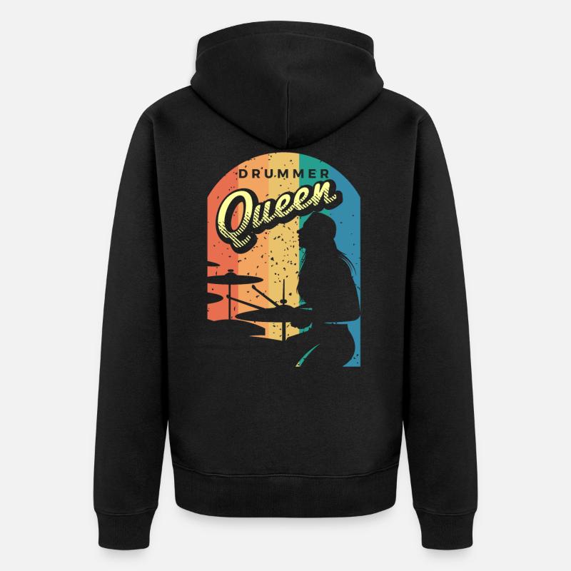 Batterie Percussion Percussion - Veste à capuche bio Premium Unisexe - noir