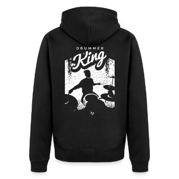 Batterie Percussion Percussion - Veste à capuche bio Premium Unisexe - noir - Dos - Nico (187cm)