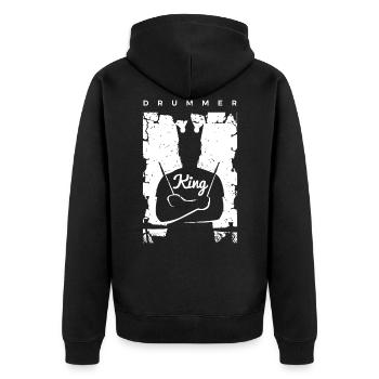 Batterie Percussion Percussion - Veste à capuche bio Premium Unisexe - noir - Dos - Nico (187cm)