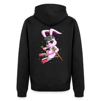 Ski Hase Neige Skihase Häschen Skirulaub Piste - Veste à capuche bio Premium Unisexe - noir - Dos - Nico (187cm)