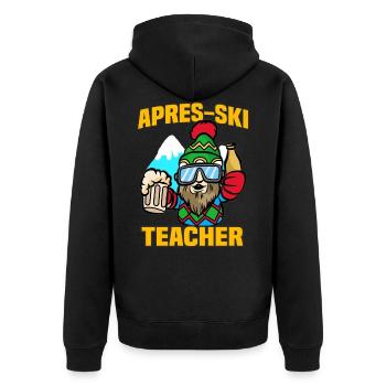 APRES-SKI TEACHER Moniteur de ski Moniteur De Ski Apres Apres Ski - Veste à capuche bio Premium Unisexe - noir - Dos - Nico (187cm)