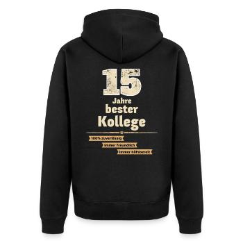 15 ans meilleur collègue - Veste à capuche bio Premium Unisexe - noir - Dos - Nico (187cm)