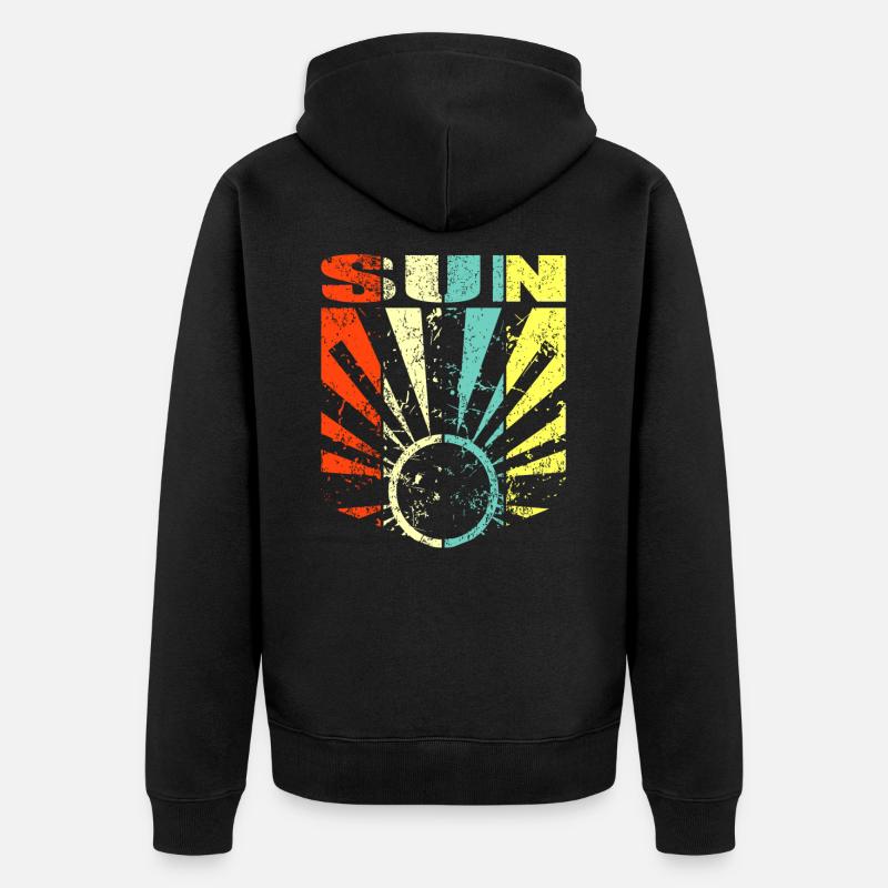 Sun Spring Gift Summer - Unisex Premium Organic Zip Hoodie - black