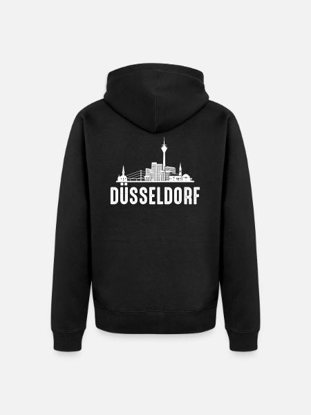 Dusseldorf - Unisex Premium Organic Zip Hoodie - black