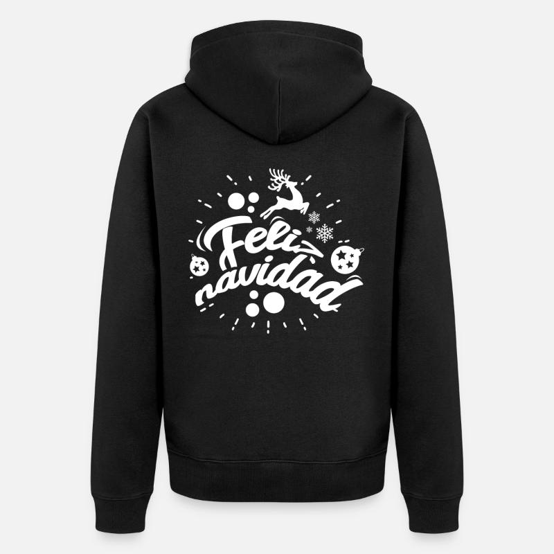 Feliz Navidad - Veste à capuche bio Premium Unisexe - noir