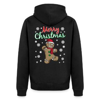 JOYEUX NOEL - Veste à capuche bio Premium Unisexe - noir - Dos - Nico (187cm)