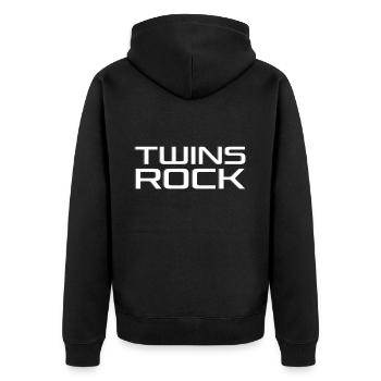 Jumeaux Rock - Veste à capuche bio Premium Unisexe - noir - Dos - Nico (187cm)