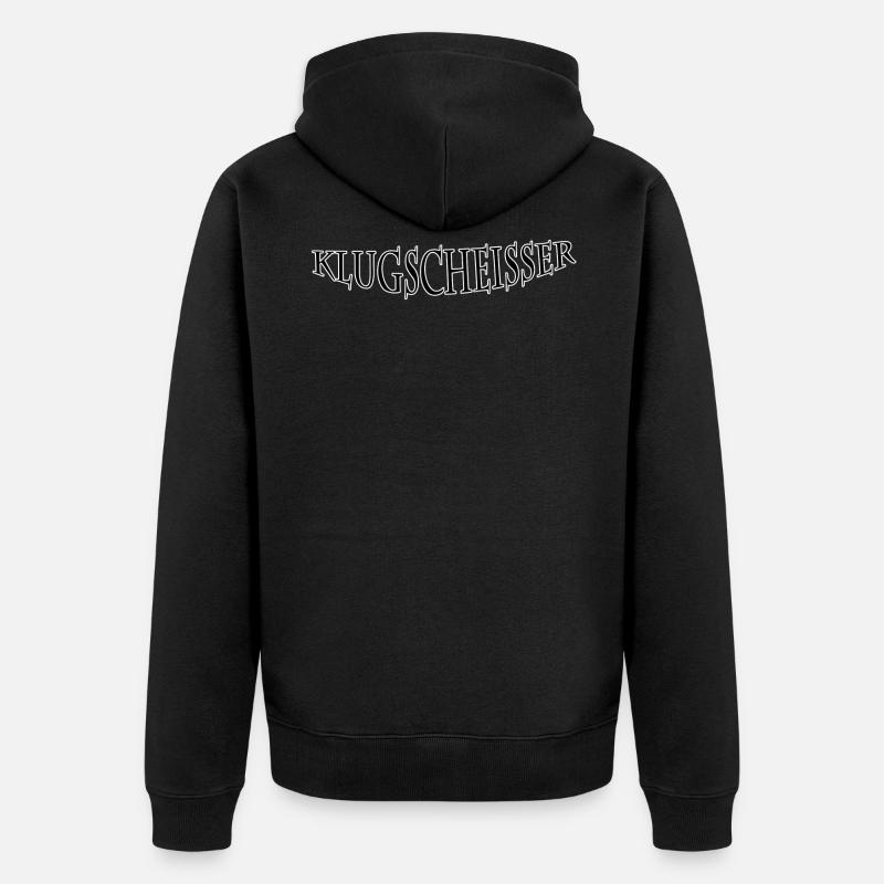 Klugscheisser 1 - Unisex Premium Bio Zip Hoodie - Schwarz