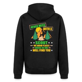 scout - Veste à capuche bio Premium Unisexe - noir - Dos - Nico (187cm)