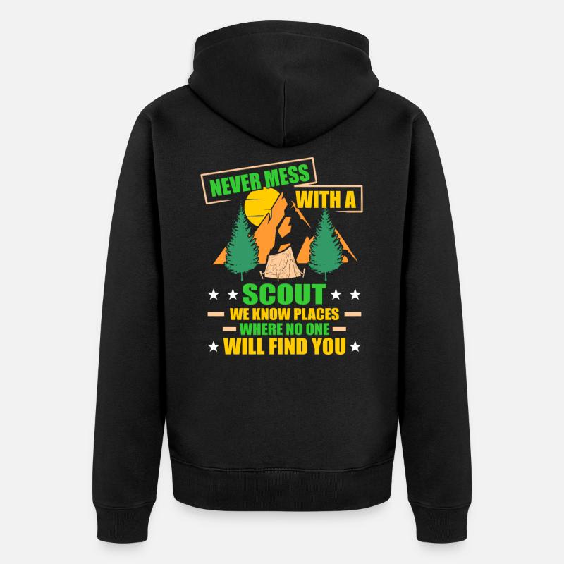 scout - Veste à capuche bio Premium Unisexe - noir