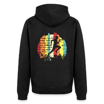 course - Veste à capuche bio Premium Unisexe - noir - Dos - Nico (187cm)