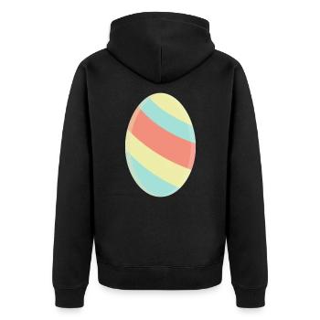 oeuf de Pâques - Veste à capuche bio Premium Unisexe - noir - Dos - Nico (187cm)