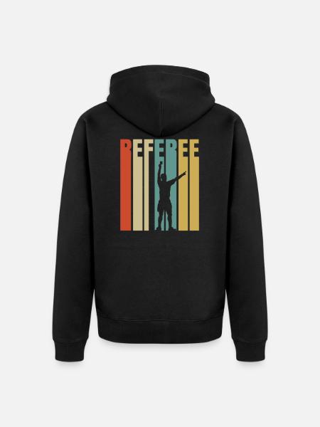 referee - Unisex Premium Organic Zip Hoodie - black