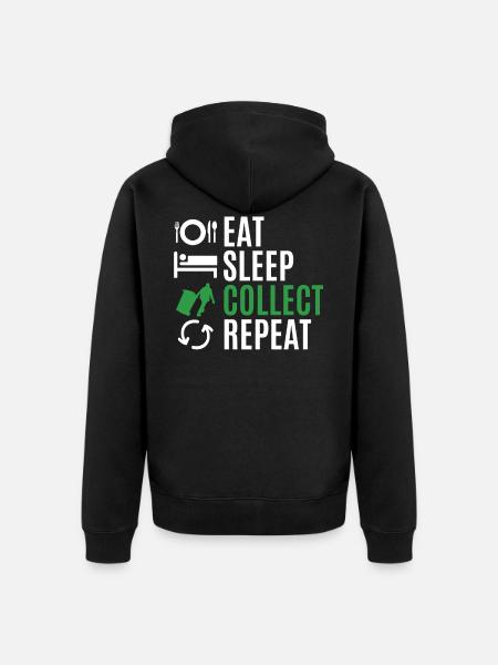 refuse collector - Unisex Premium Organic Zip Hoodie - black