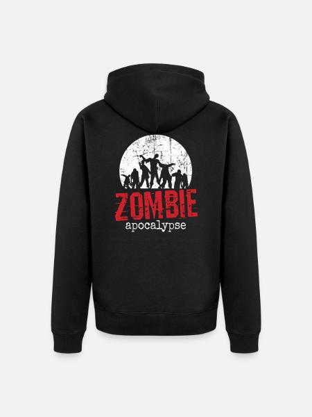 Zombie - Unisex Premium Bio Zip Hoodie - Schwarz
