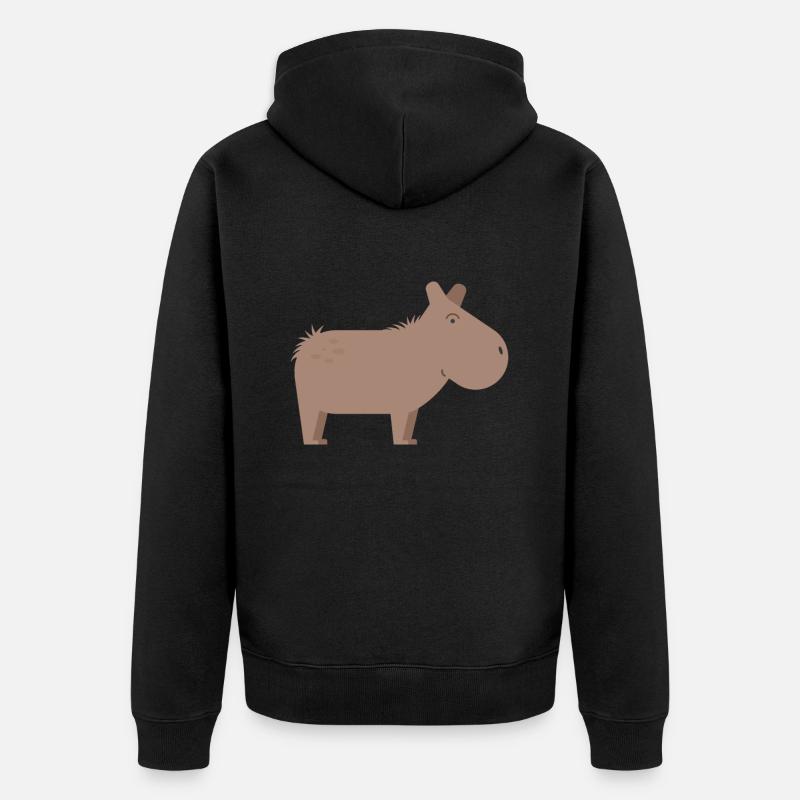 Capybara - Veste à capuche bio Premium Unisexe - noir