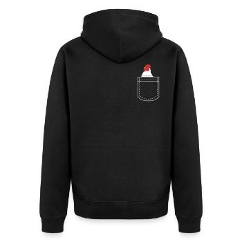 Chicken Chicken Chickens Gift Farmer Agriculture - Unisex Premium Organic Zip Hoodie - black - Back - Nico (187cm)