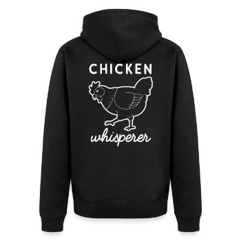 Chicken Chicken Chickens Gift Farmer Agriculture - Unisex Premium Organic Zip Hoodie - black - Back - Nico (187cm)