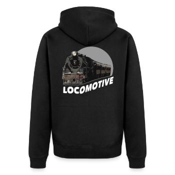 Train trains train modèle - Veste à capuche bio Premium Unisexe - noir - Dos - Nico (187cm)