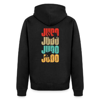 Judo Martial Arts Martial Arts - Unisex Premium Organic Zip Hoodie - black - Back - Nico (187cm)