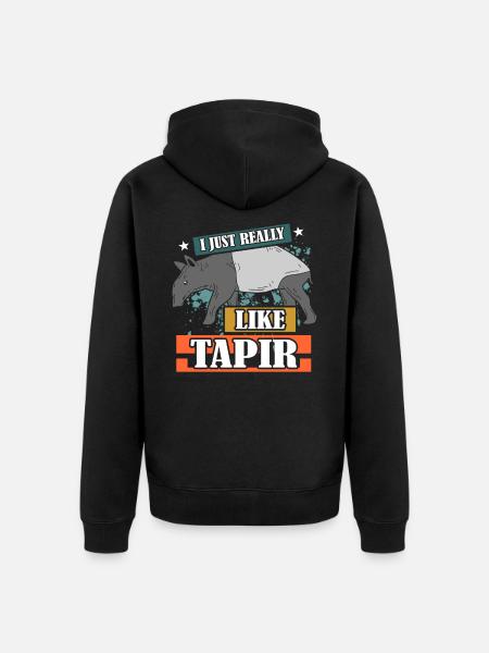 tapir - Unisex Premium Organic Zip Hoodie - black
