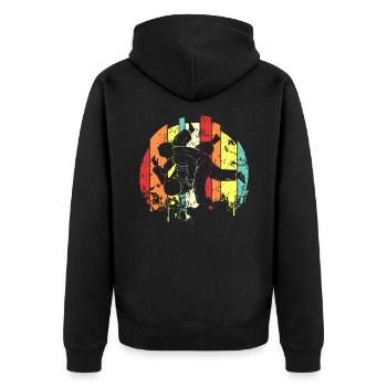 Judo Martial Arts Martial Arts - Unisex Premium Organic Zip Hoodie - black - Back - Nico (187cm)
