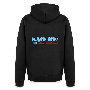 Je le fais! Mais pas maintenant - Veste à capuche bio Premium Unisexe - noir - Dos - Nico (187cm)