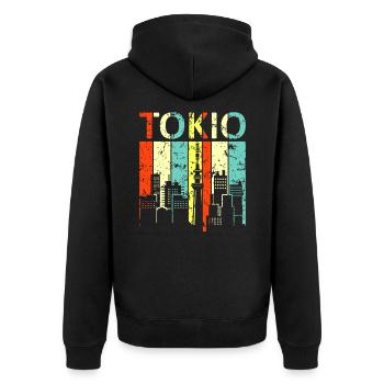 Tokyo - Veste à capuche bio Premium Unisexe - noir - Dos - Nico (187cm)
