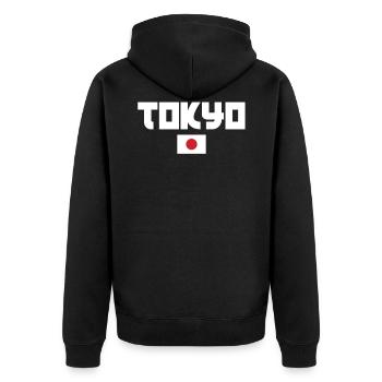 Tokyo - Veste à capuche bio Premium Unisexe - noir - Dos - Nico (187cm)