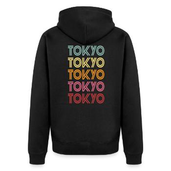 Tokyo - Veste à capuche bio Premium Unisexe - noir - Dos - Nico (187cm)