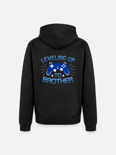 Brothers - Unisex Premium Organic Zip Hoodie - black