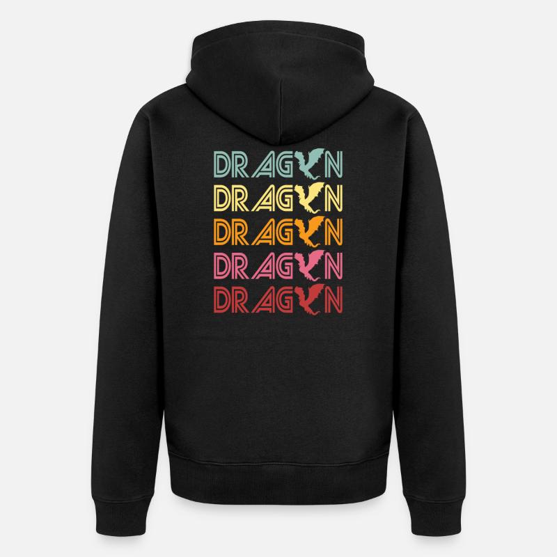 dragon - Veste à capuche bio Premium Unisexe - noir