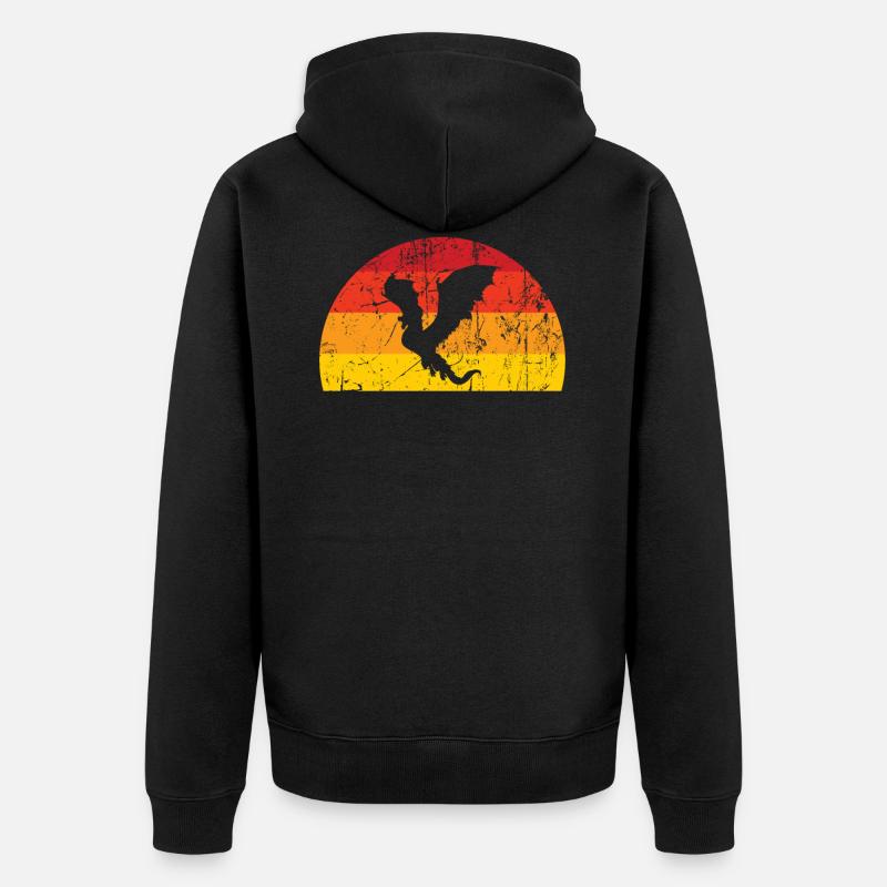 dragon - Veste à capuche bio Premium Unisexe - noir