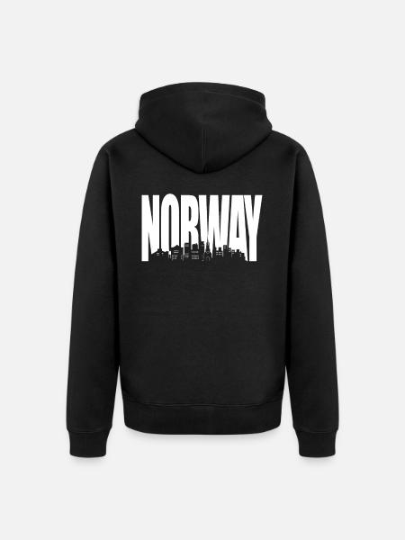 Norway - Unisex Premium Organic Zip Hoodie - black