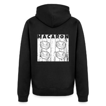 Macaron - Veste à capuche bio Premium Unisexe - noir - Dos - Nico (187cm)