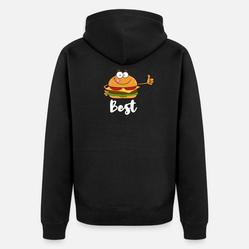 Burger Hamburger - Veste à capuche bio Premium Unisexe - noir