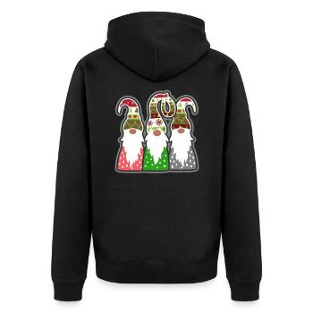 Norwegen - Unisex Premium Bio Zip Hoodie - Schwarz - Hinten - Nico (187cm)
