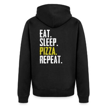 pizza - Veste à capuche bio Premium Unisexe - noir - Dos - Nico (187cm)