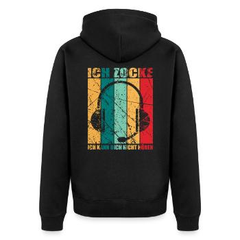 Jeux informatiques - Veste à capuche bio Premium Unisexe - noir - Dos - Nico (187cm)