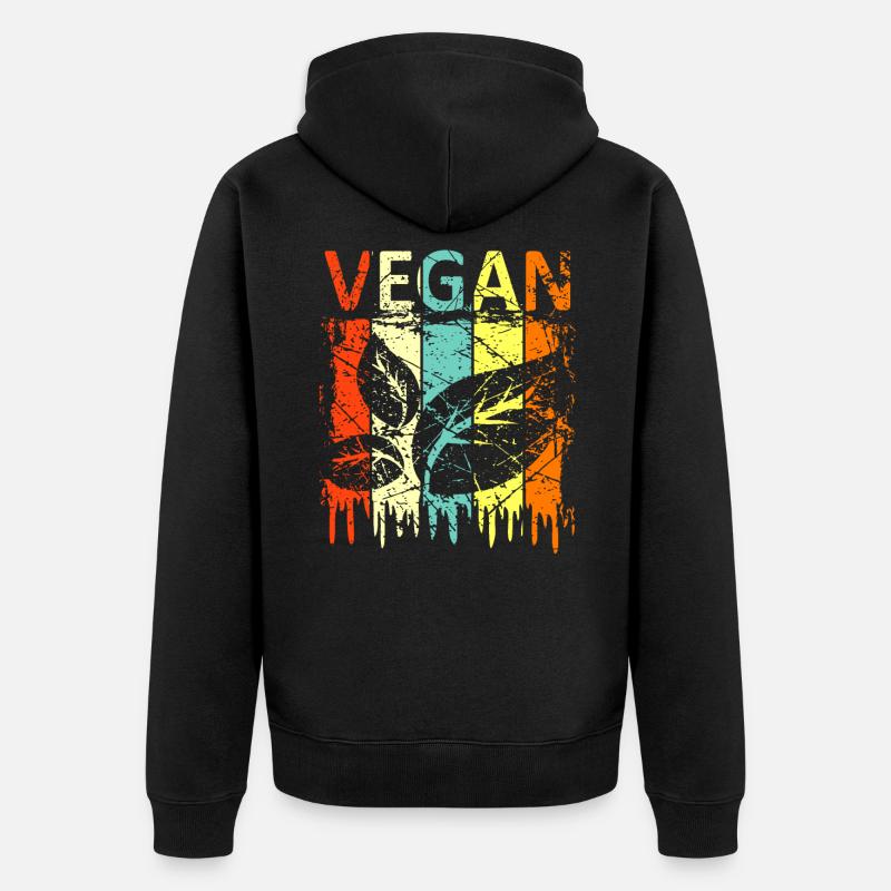 végétalien - Veste à capuche bio Premium Unisexe - noir