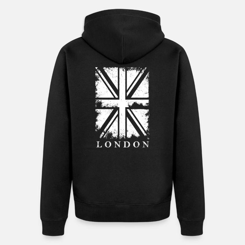 Londres - Veste à capuche bio Premium Unisexe - noir