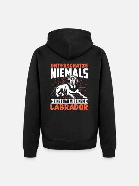 Labrador - Unisex Premium Bio Zip Hoodie - Schwarz
