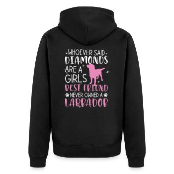 Labrador - Veste à capuche bio Premium Unisexe - noir - Dos - Nico (187cm)