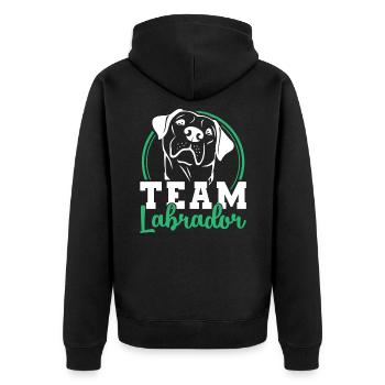 Labrador - Veste à capuche bio Premium Unisexe - noir - Dos - Nico (187cm)