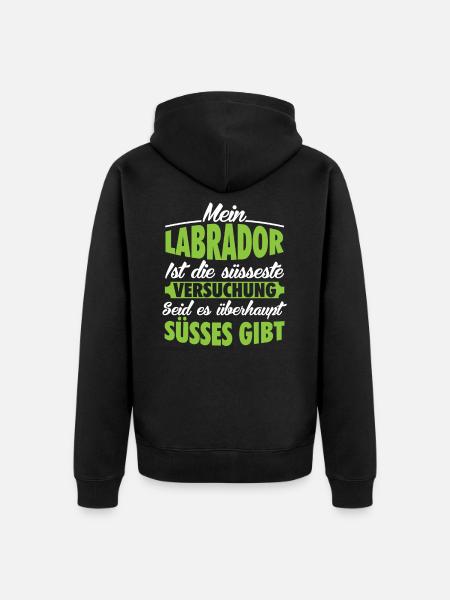 Labrador - Unisex Premium Bio Zip Hoodie - Schwarz