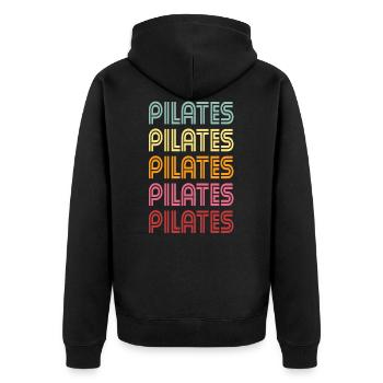 Pilates - Veste à capuche bio Premium Unisexe - noir - Dos - Nico (187cm)
