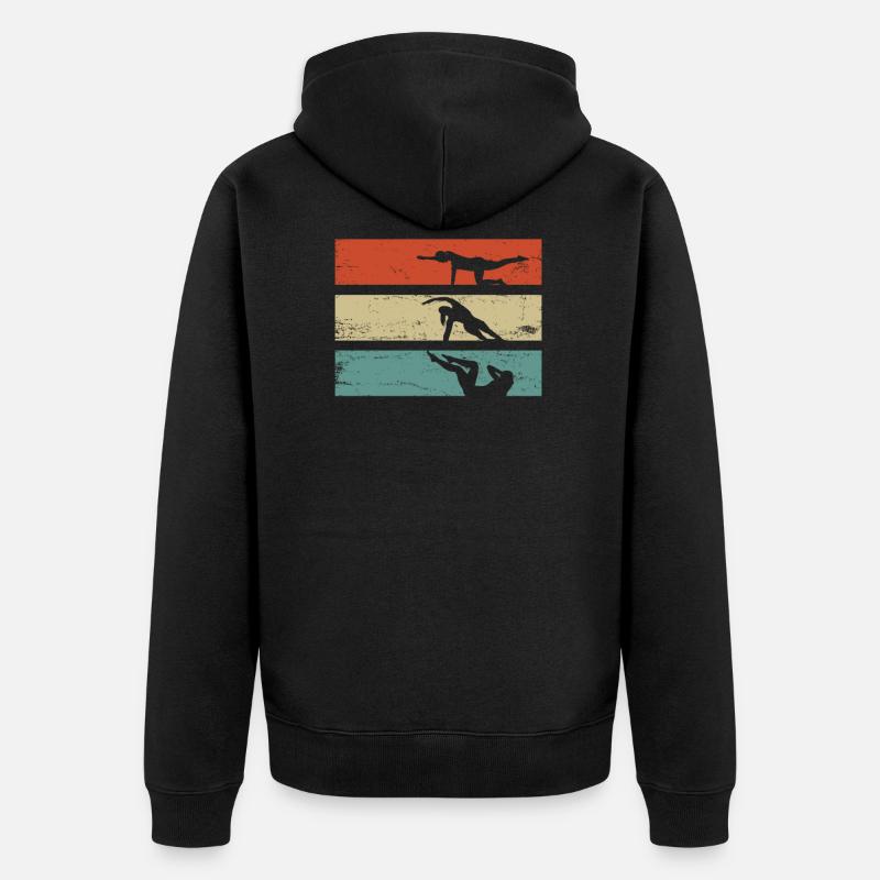 Pilates - Unisex Premium Bio Zip Hoodie - Schwarz