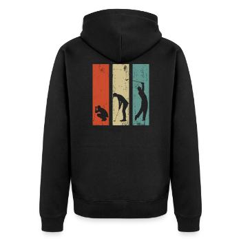 Golf Golfer Golf Course Gift Club de Golf Drôle - Veste à capuche bio Premium Unisexe - noir - Dos - Nico (187cm)