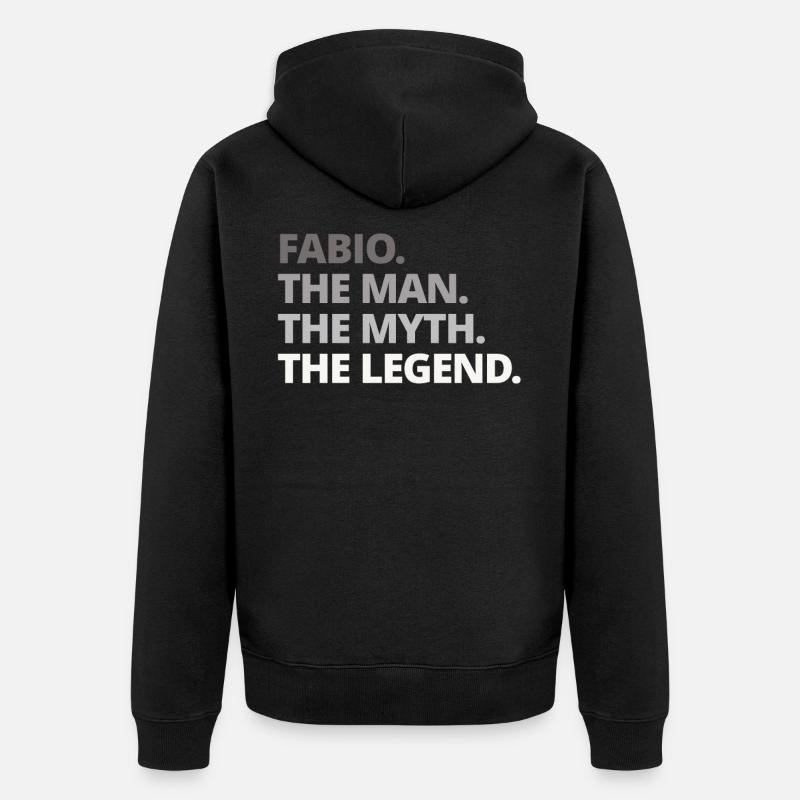 Nom de Fabio disant cadeau - Veste à capuche bio Premium Unisexe - noir