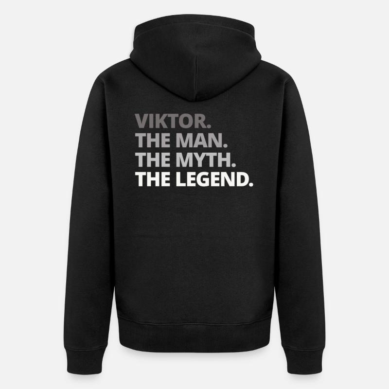 Viktor Name Saying Gift - Unisex Premium Organic Zip Hoodie - black
